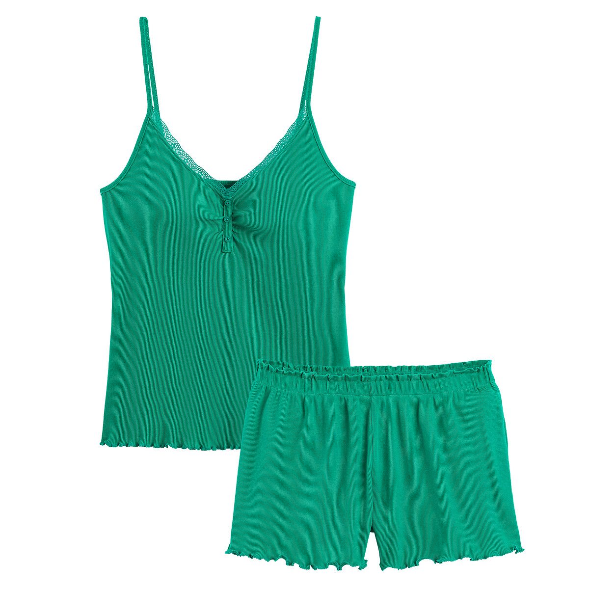 Пижама С шортами из трикотажа 42/44 (FR) - 48/50 (RUS) зеленый