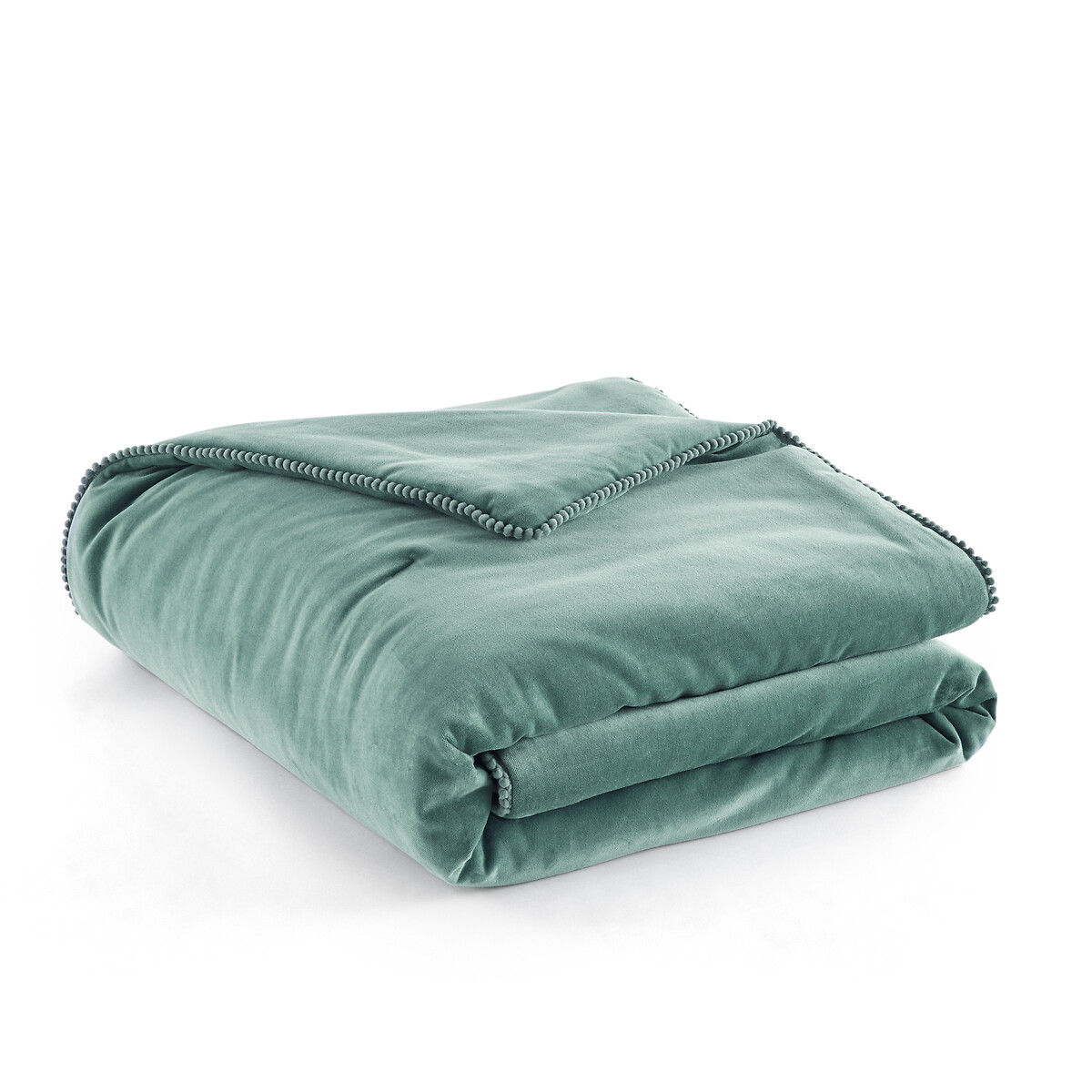 Одеяло LA REDOUTE INTERIEURS Одеяло Из велюра Velvet 135 x 150 см зеленый, размер 135 x 150 см - фото 3