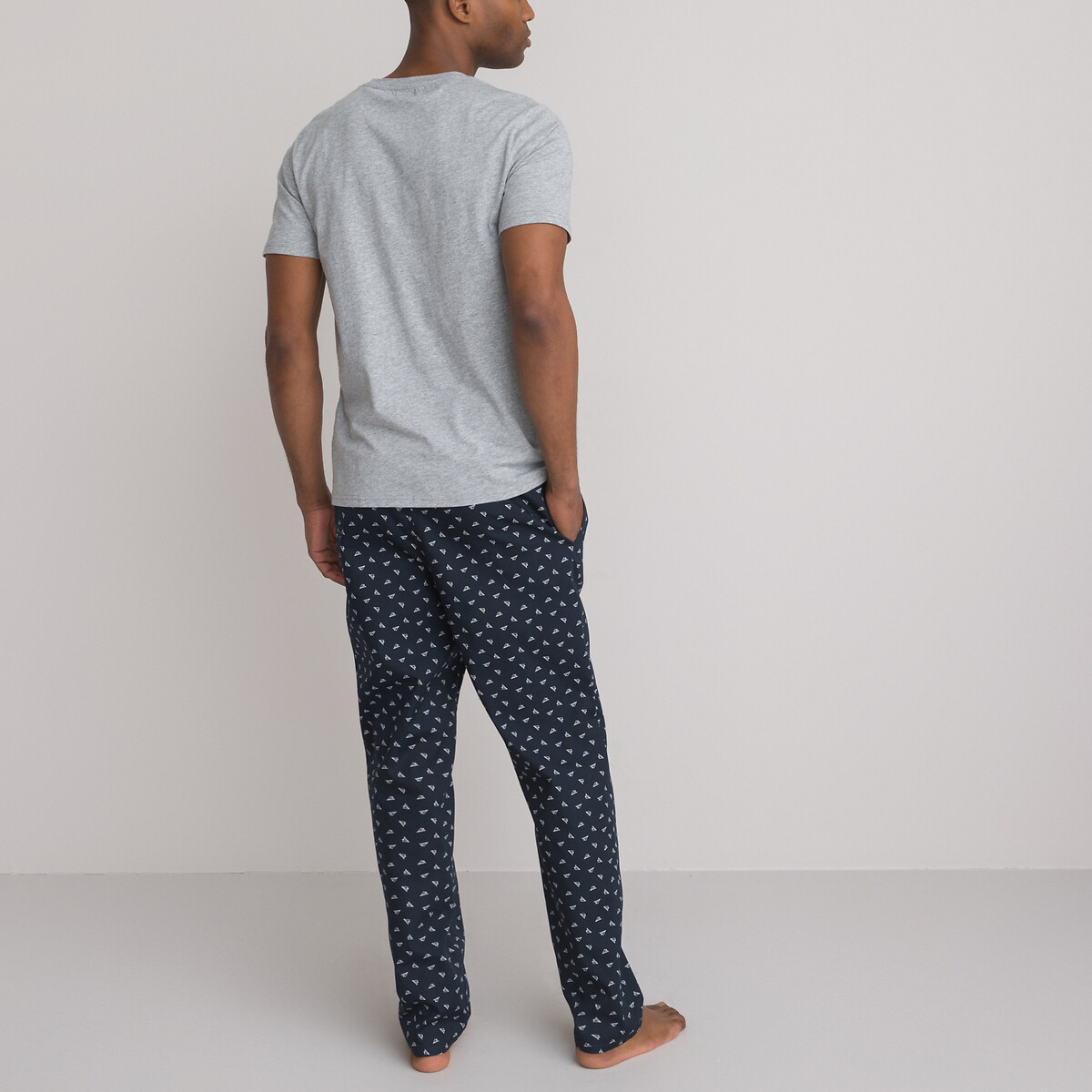 Пижама LA REDOUTE COLLECTIONS С короткими рукавами L синий, размер L - фото 4
