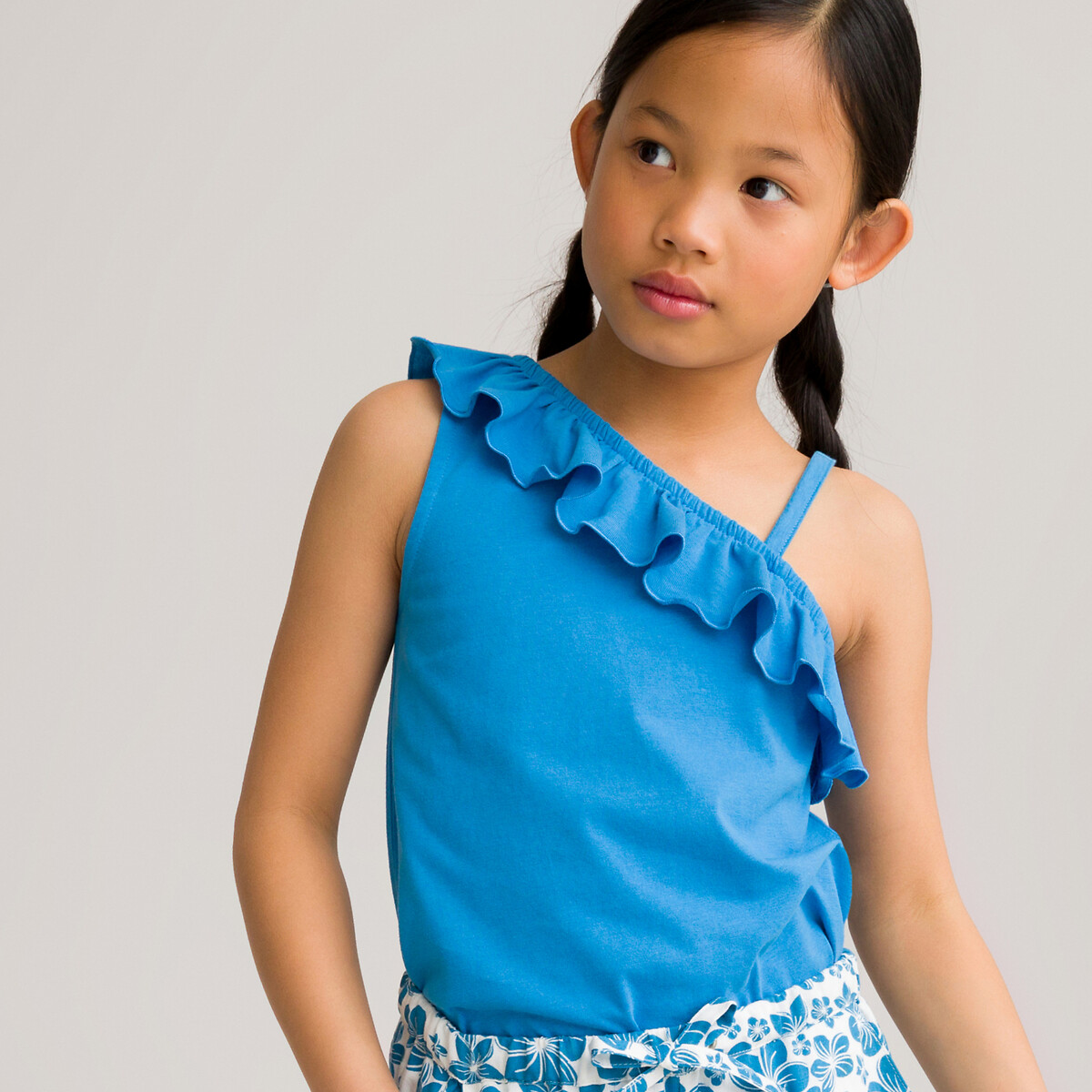 

Топ LA REDOUTE COLLECTIONS, Синий, Топ С воланом 3-12 лет 4 года - 102 см синий