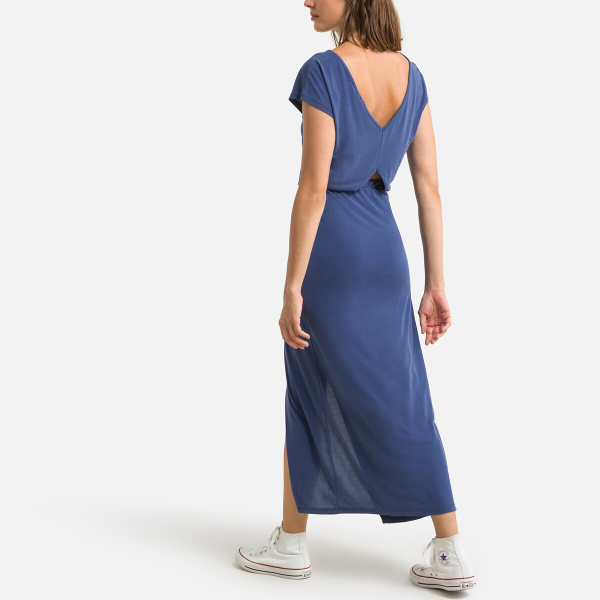 Платье-футболка VILA С короткими рукавами L синий, размер L - фото 4