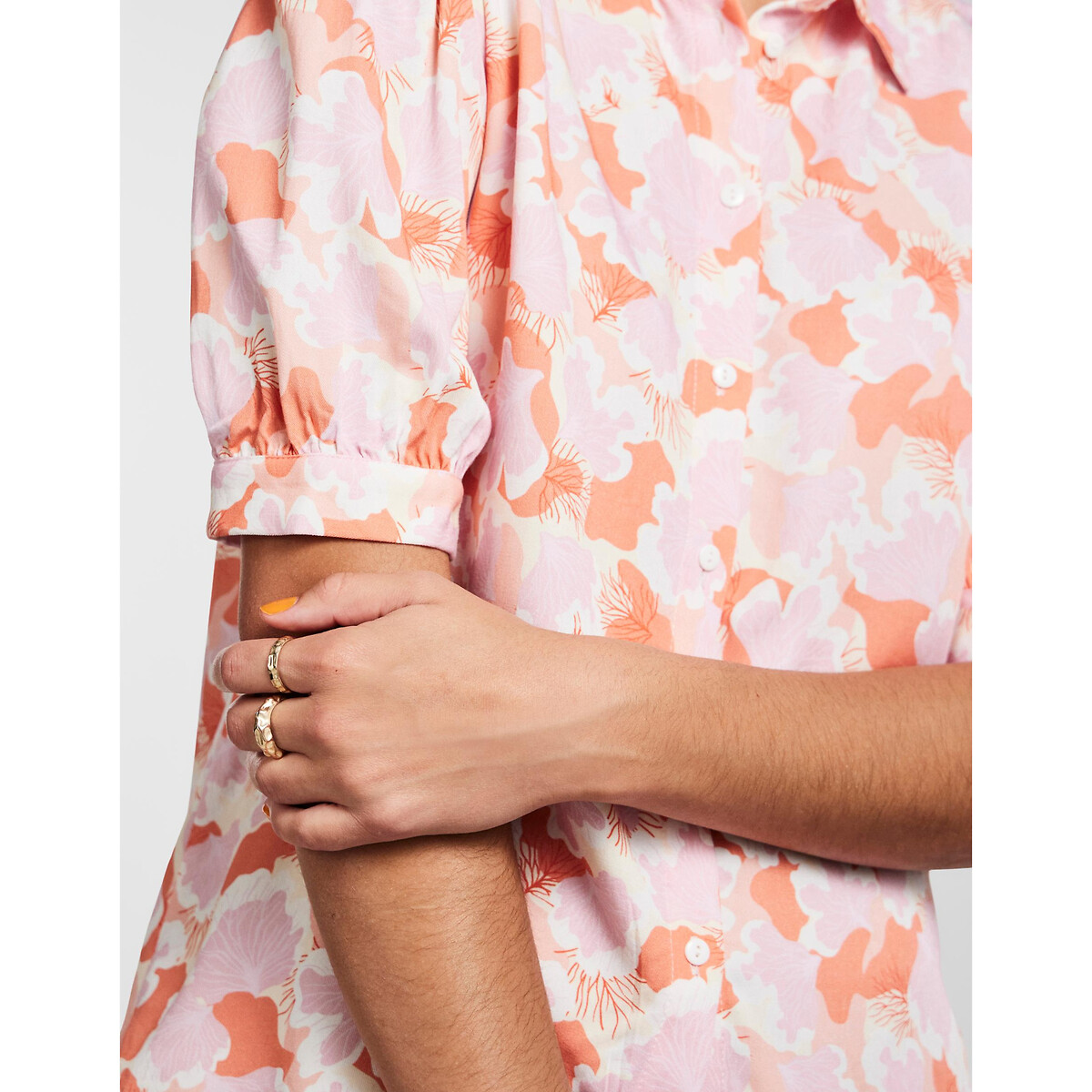 Блузка С принтом и короткими рукавами XL розовый LaRedoute, размер XL - фото 3