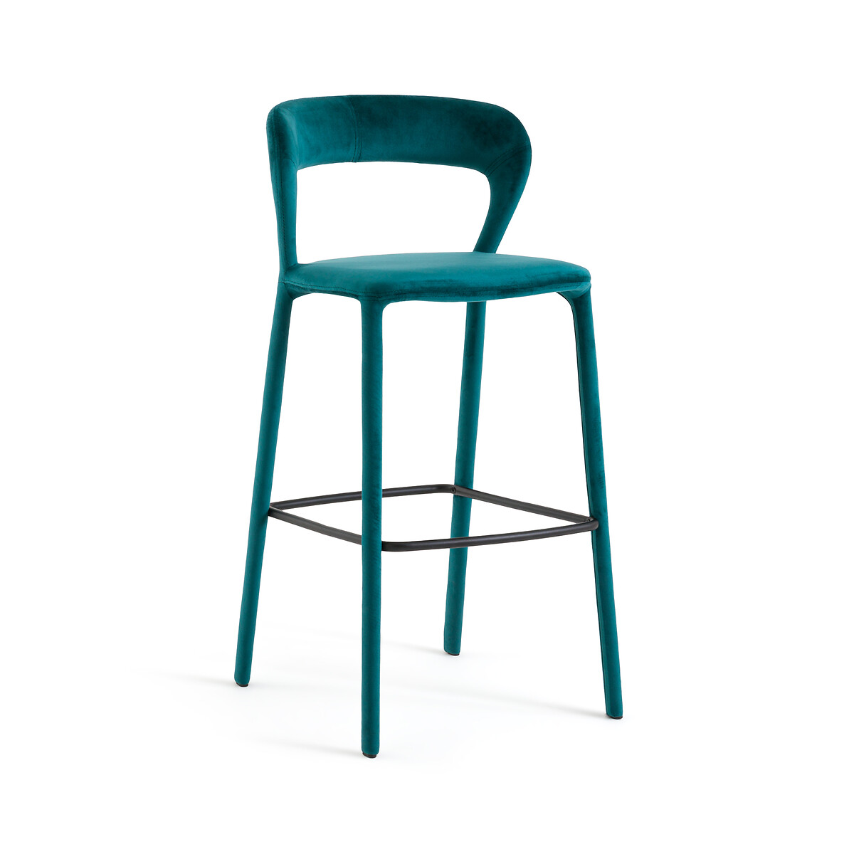 Стул барный из велюра Sama единый размер синий стул из велюра с опалинами tibby единый размер серый