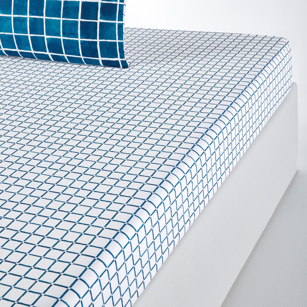 

Простыня LaRedoute, Синий, Натяжная из 100 хлопка Depht 180 x 200 см синий