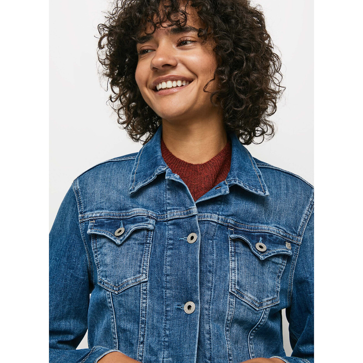 Куртка Прямого покроя из джинсовой ткани XL синий LaRedoute, размер XL - фото 2