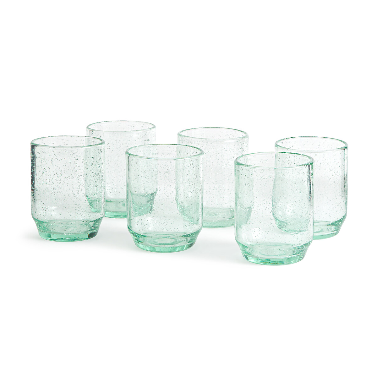 Комплект из шести стаканов из пузырчатого стекла Faraji единый размер зеленый