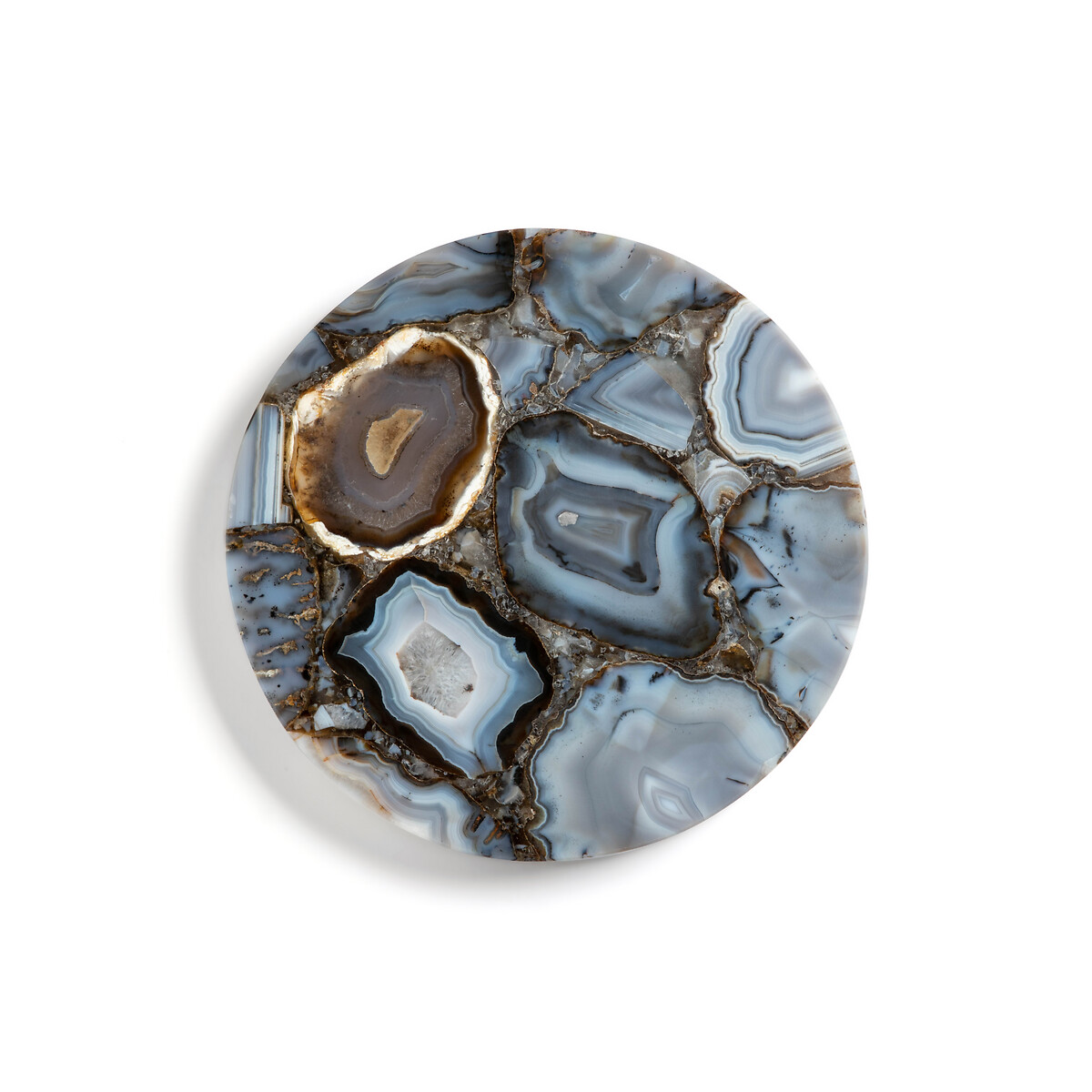 Подставка Под блюдо из кварцевого камня 25 см Agate единый размер синий