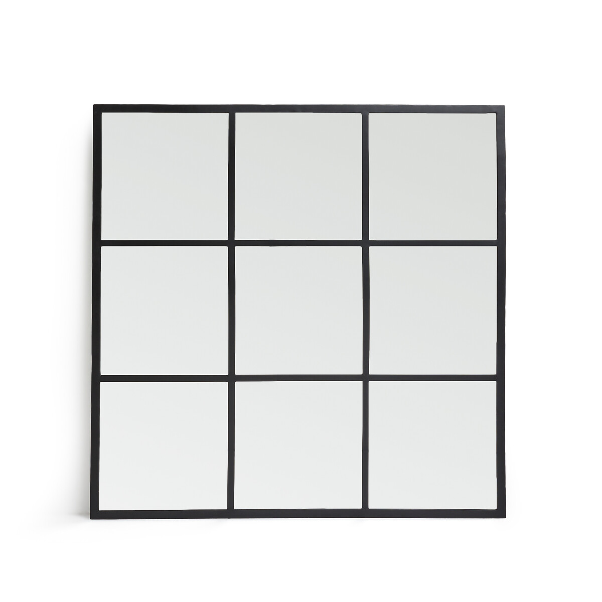 Зеркало Из металла в стиле хай-тек 120 x 120 см Lenaig единый размер черный