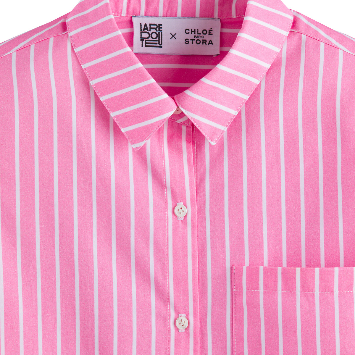 Рубашка В полоску с длинными рукавами 34 (FR) - 40 (RUS) розовый LaRedoute, размер 34 (FR) - 40 (RUS) Рубашка В полоску с длинными рукавами 34 (FR) - 40 (RUS) розовый - фото 2