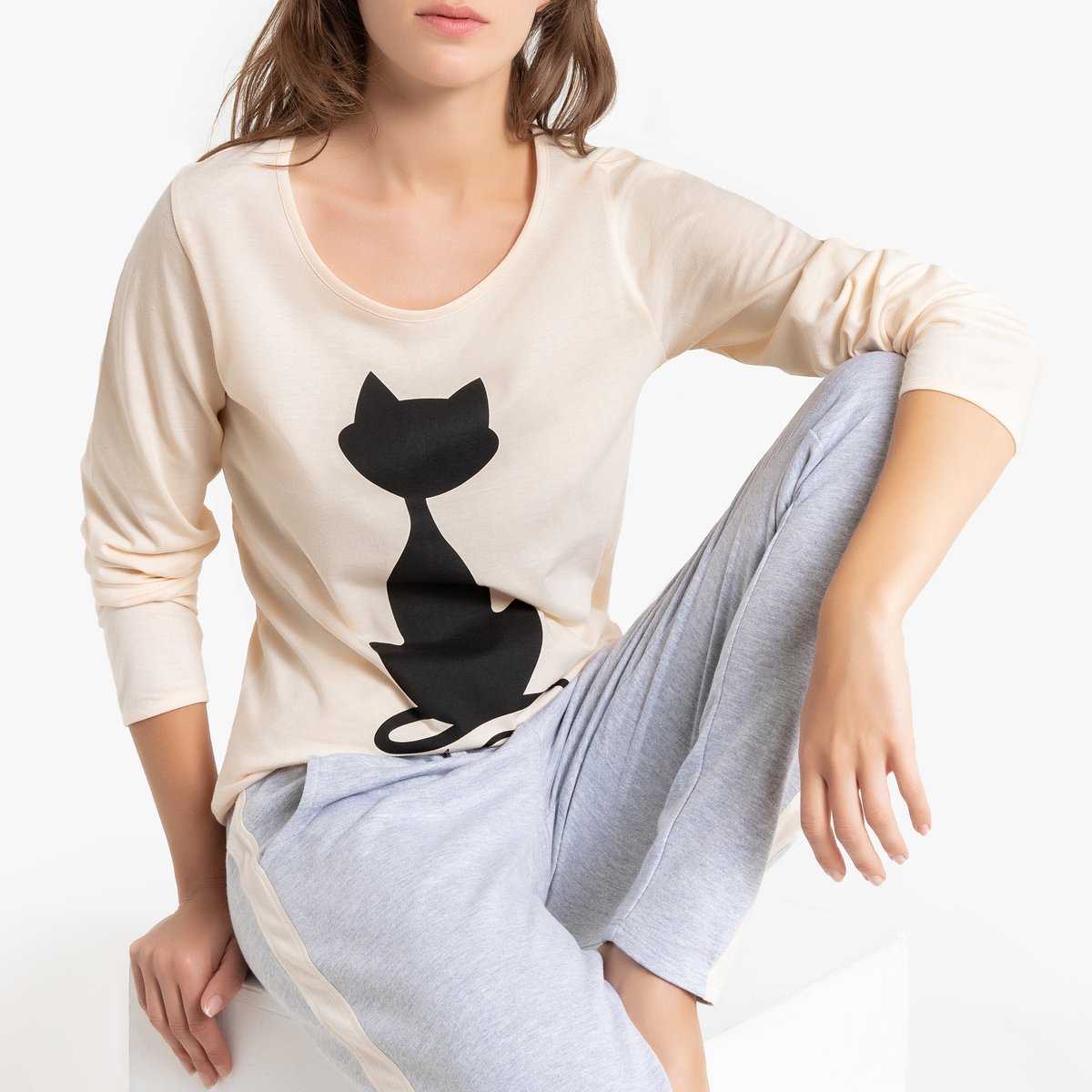 

Пижама La Redoute, Бежевый, С длинными рукавами XL бежевый