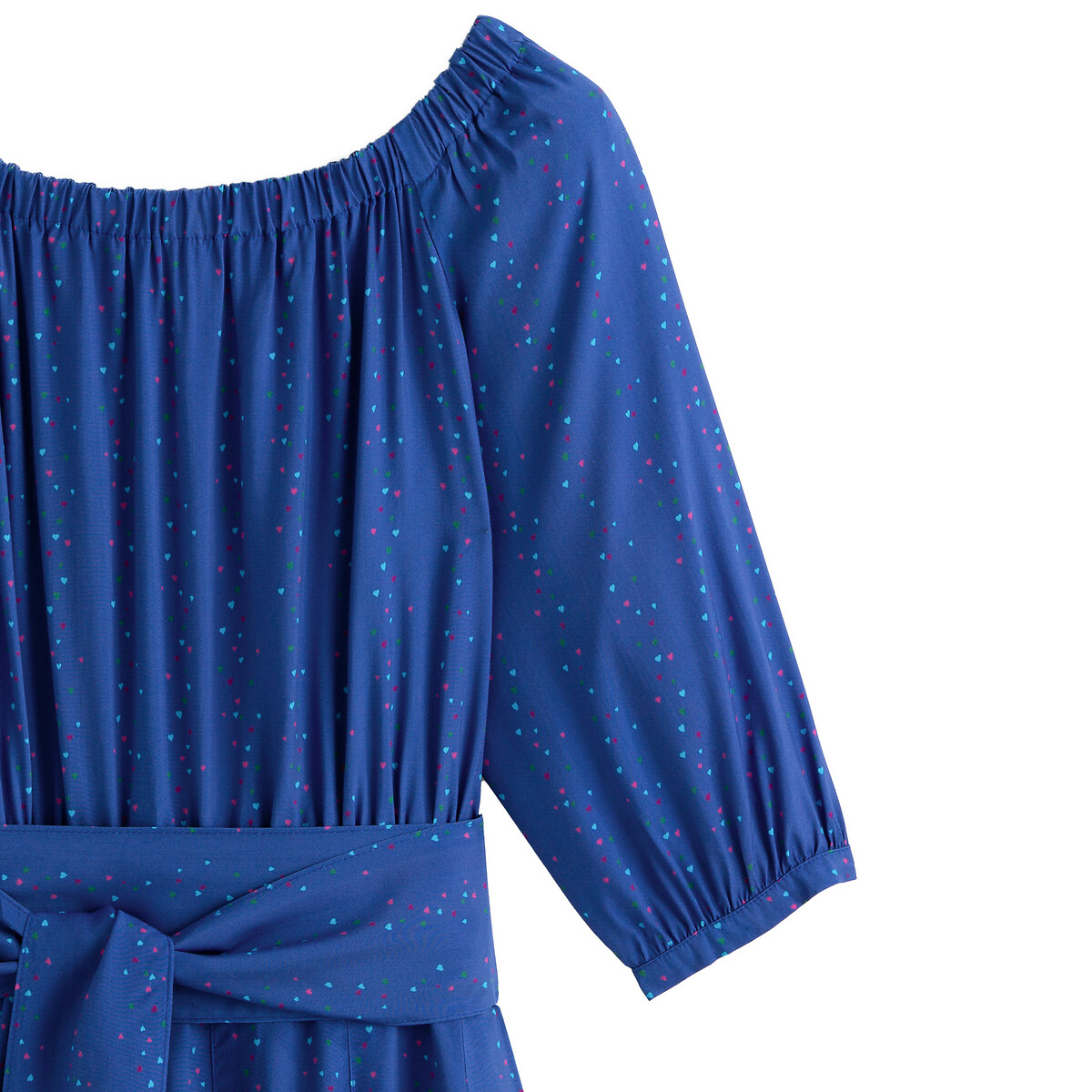 Платье LaRedoute Прямое с рукавами 34 длинное 42 (FR) - 48 (RUS) синий, размер 42 (FR) - 48 (RUS) Прямое с рукавами 34 длинное 42 (FR) - 48 (RUS) синий - фото 3