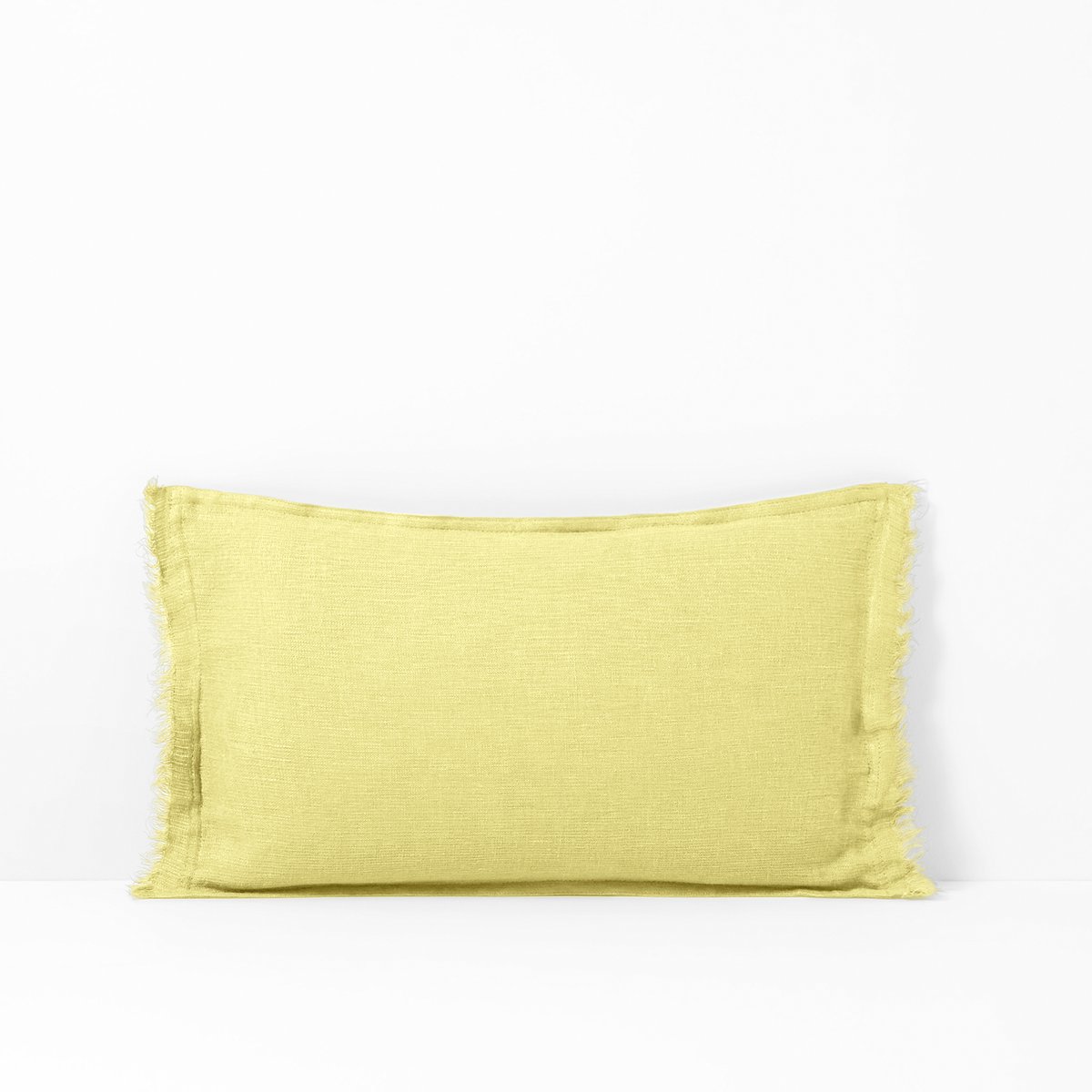 Чехол LaRedoute На подушку-валик из осветленного льна LINANGE 50 x 30 см желтый, размер 50 x 30 см