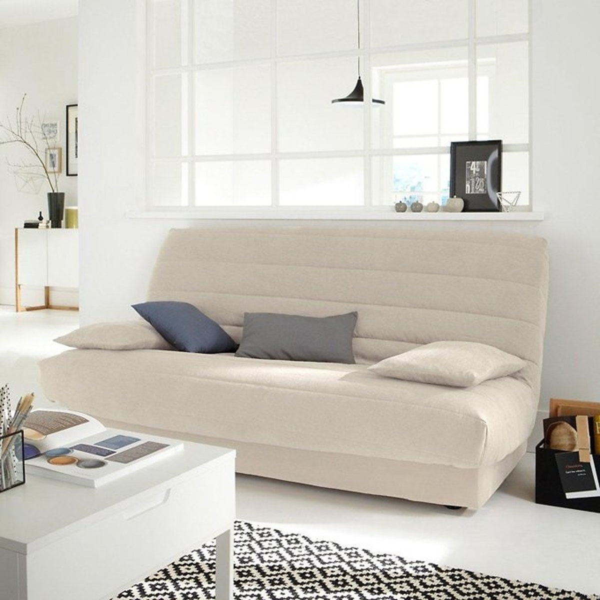 Чехол La Redoute Для основания раскладного дивана из искусственной замши единый размер бежевый - фото 1