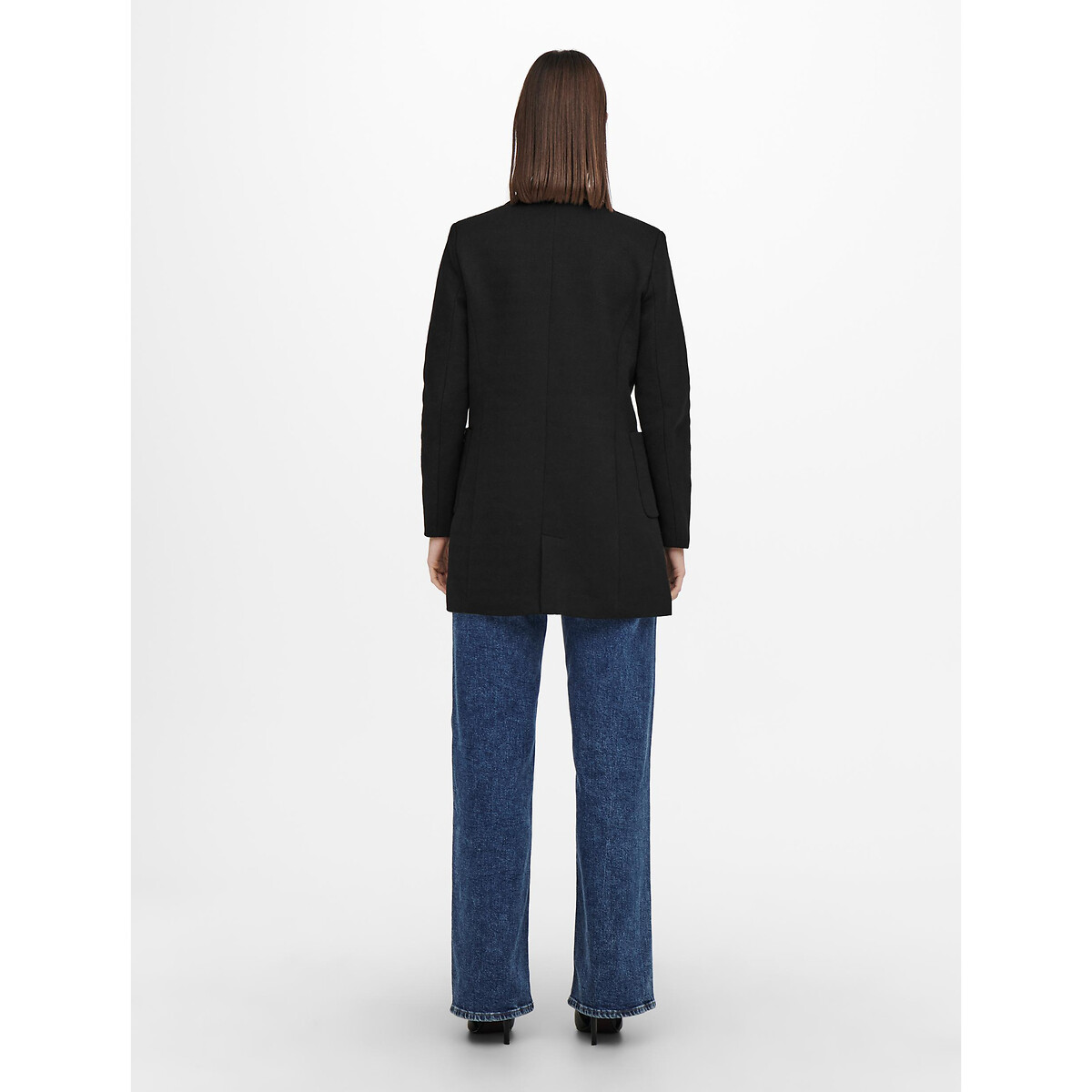 Жакет ONLY Длинный пиджачный воротник S черный, размер S - фото 4