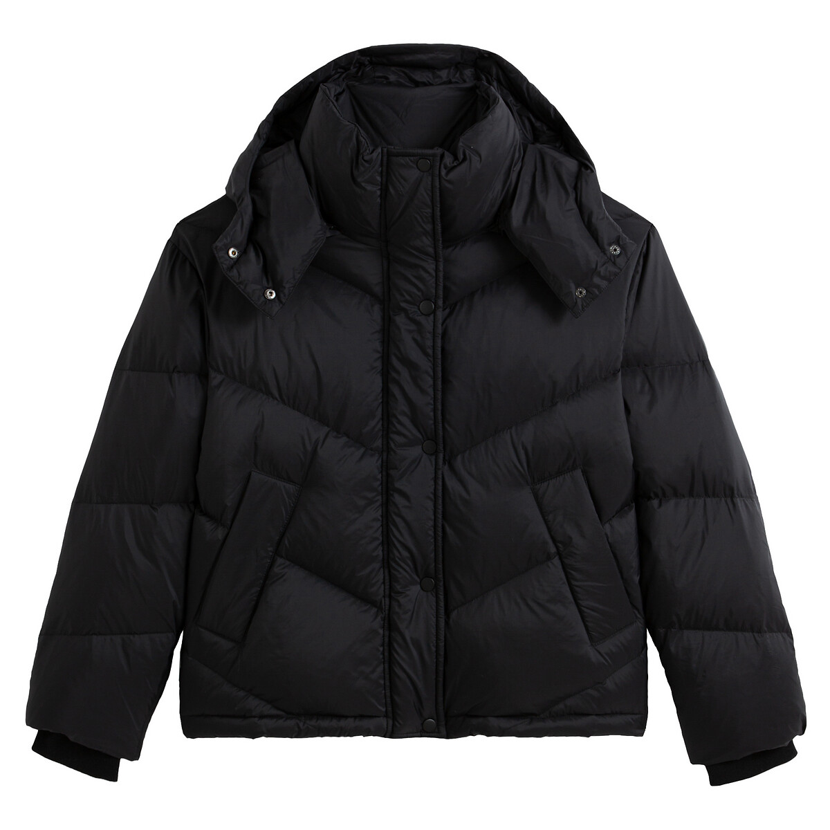 Куртка La Redoute Стеганая короткая с капюшоном 42 (FR) - 48 (RUS) черный, размер 42 (FR) - 48 (RUS) Стеганая короткая с капюшоном 42 (FR) - 48 (RUS) черный - фото 5