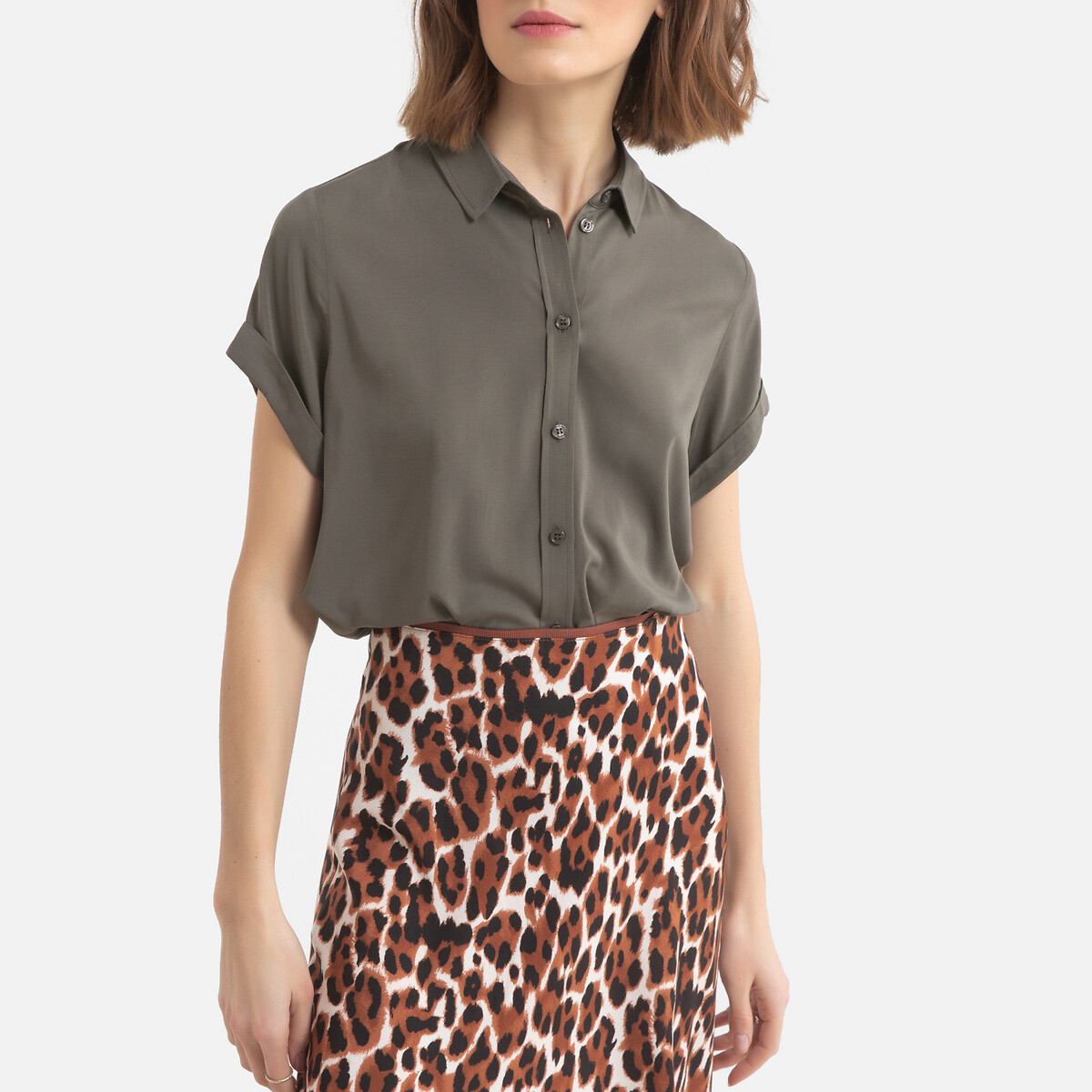 

Блузка LaRedoute, Зеленый, С короткими рукавами MAJAN XS зеленый