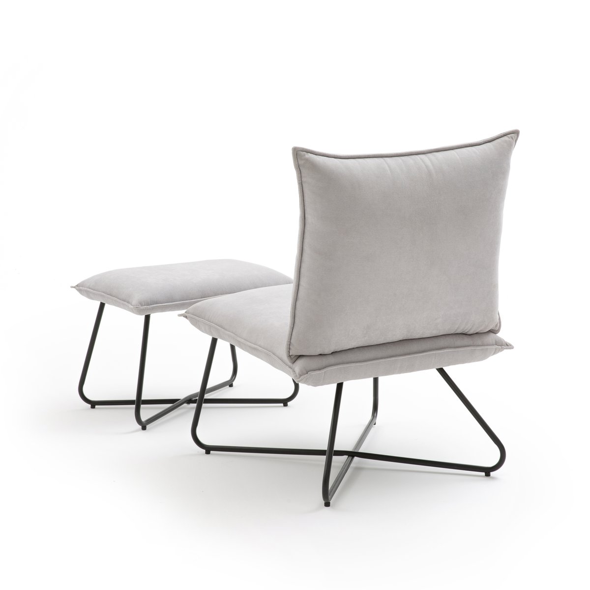 Кресло La Redoute С подножкой RUBY 1-мест. серый, размер 1-мест. - фото 3