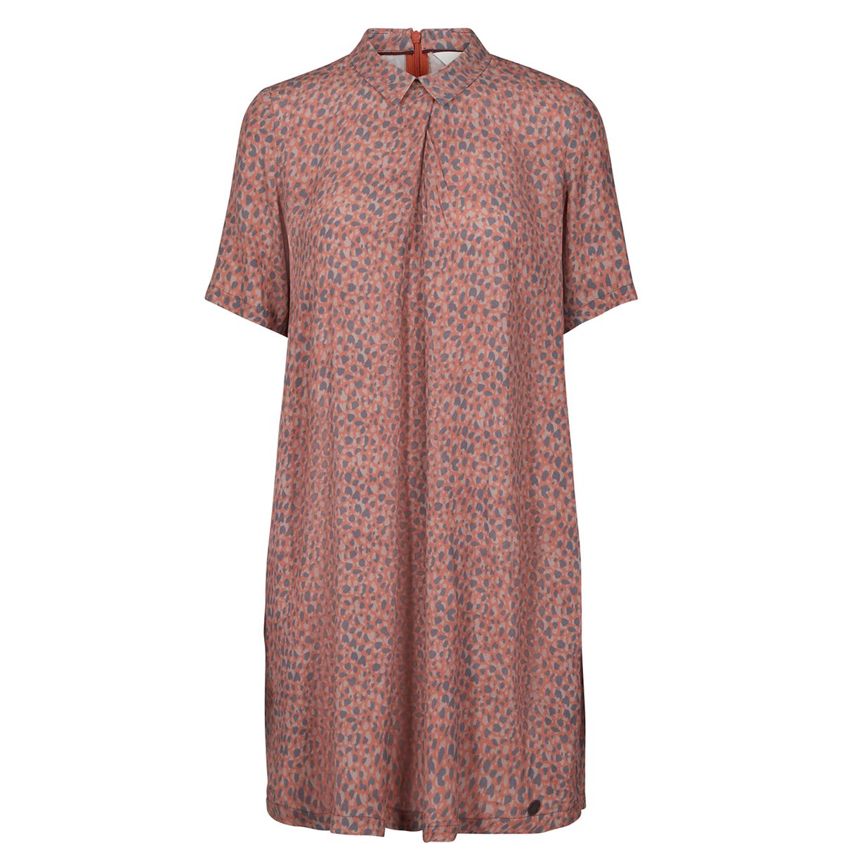 Robe imprimée léopard manches courtes