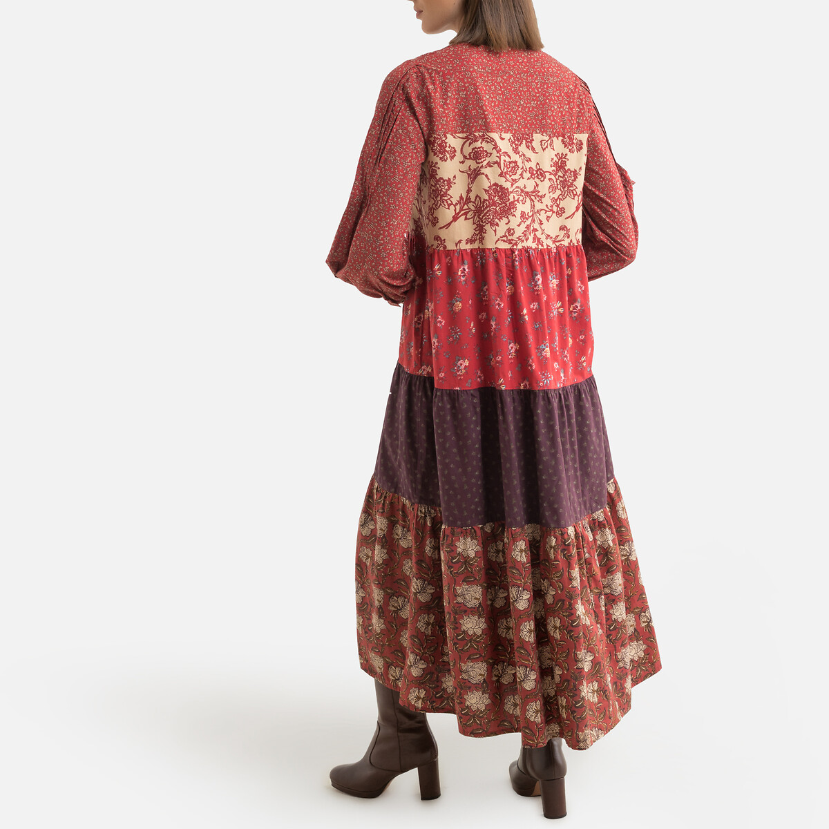 Платье LEON & HARPER Свободного кроя с принтом REGLISSE M красный, размер M - фото 4