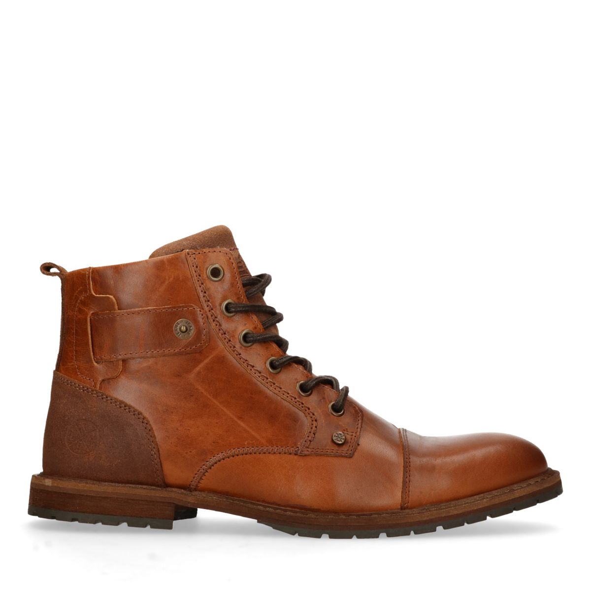 Boots à lacets en cuir