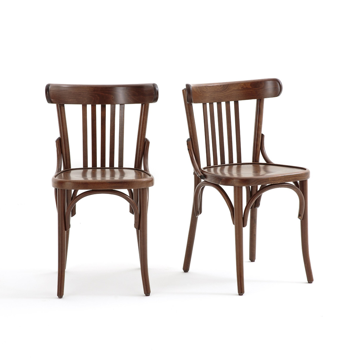 Комплект из двух стульев с перекладинами Bistro единый размер каштановый комплект из двух стульев складных peseta единый размер черный