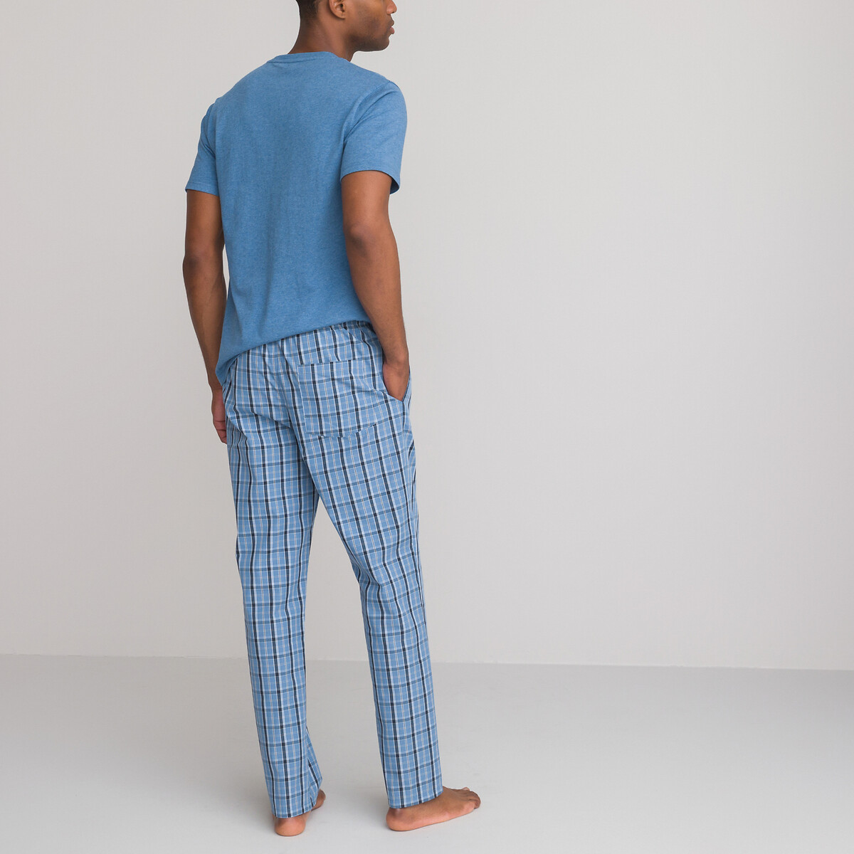 Пижама LA REDOUTE COLLECTIONS С короткими рукавами S синий, размер S - фото 4