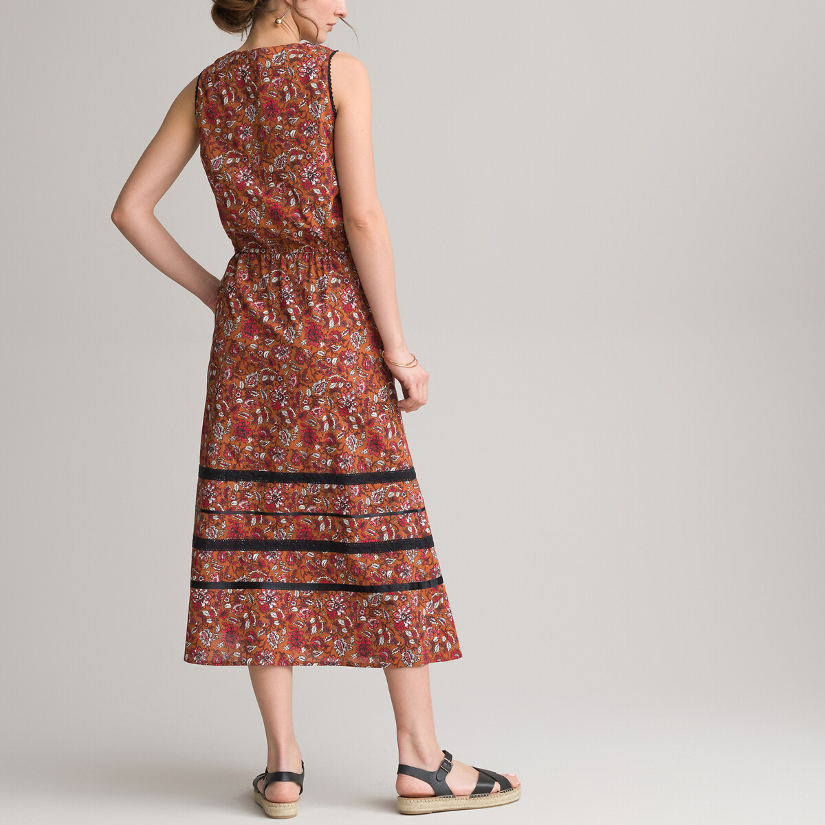 Платье ANNE WEYBURN Длинное расклешенное с цветочным принтом 44 другие, размер 44 - фото 4