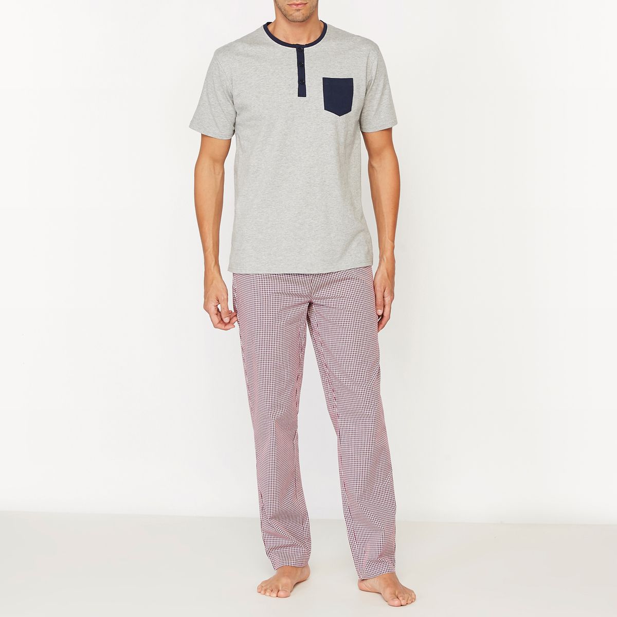 Pyjama avec pantalon à carreaux