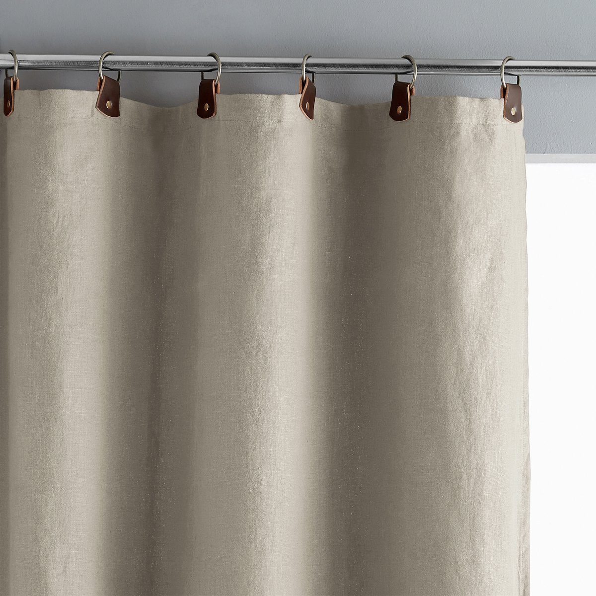 

Занавеска La Redoute, Бежевый, Из осветленного льна с кожаными шлевками Private 140 x 260 см бежевый