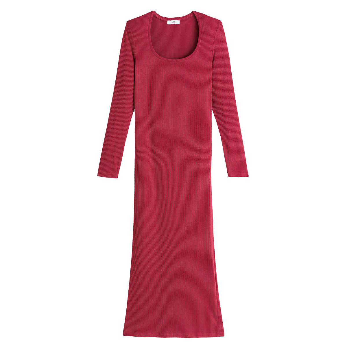 Длинное LaRedoute Платье бодикон с длинными рукавами L красный, размер L - фото 5