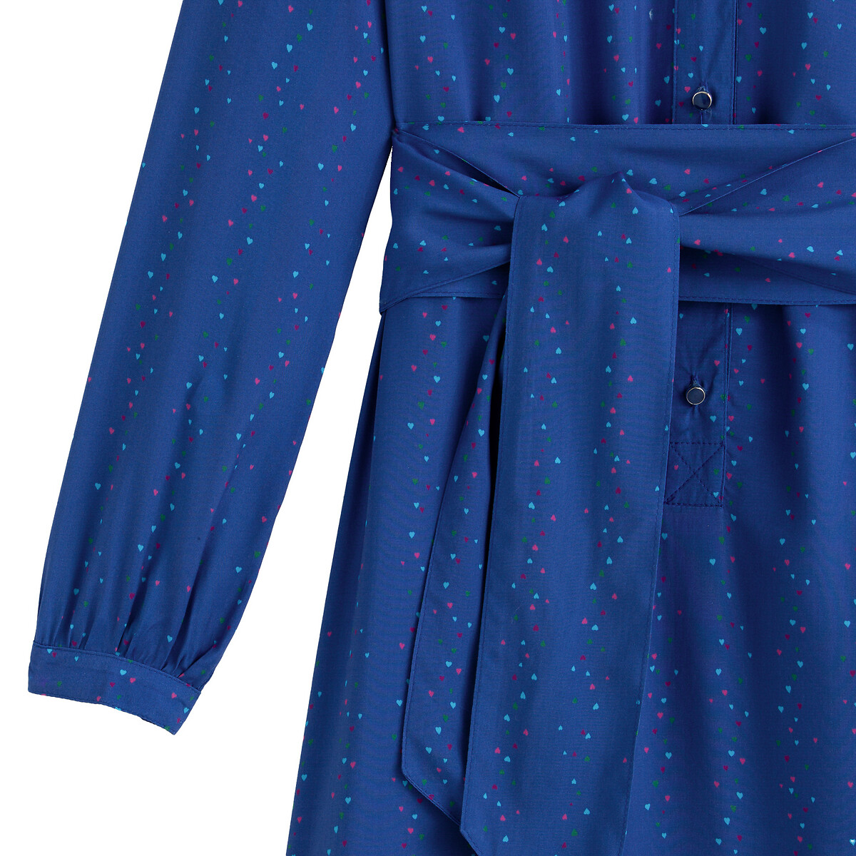 Платье LaRedoute Короткое прямое с длинными рукавами 44 (FR) - 50 (RUS) синий, размер 44 (FR) - 50 (RUS) Короткое прямое с длинными рукавами 44 (FR) - 50 (RUS) синий - фото 4