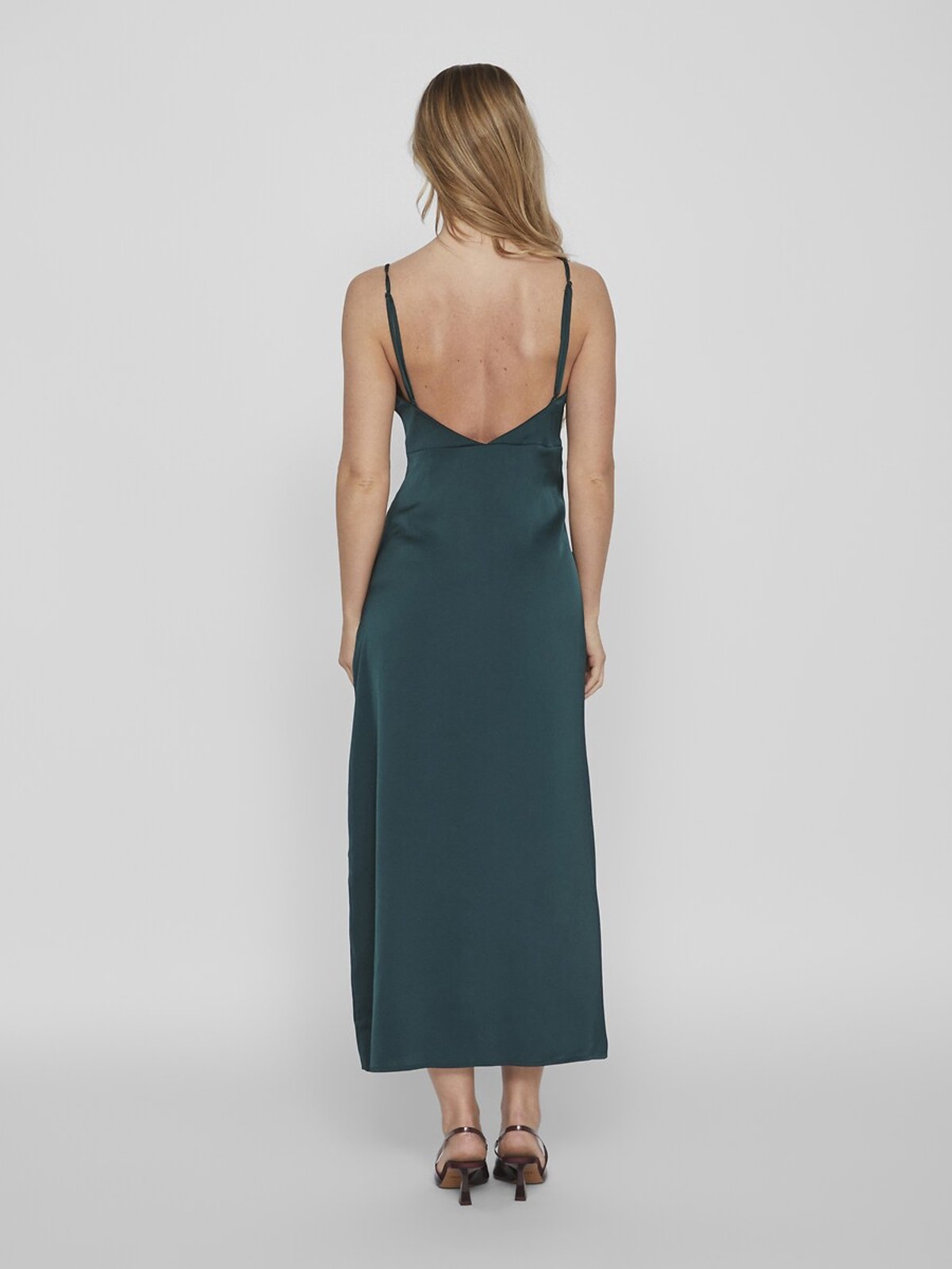 

Платье LaRedoute, Зеленый, Платье длинное атласное тонкие бретели 44 зеленый