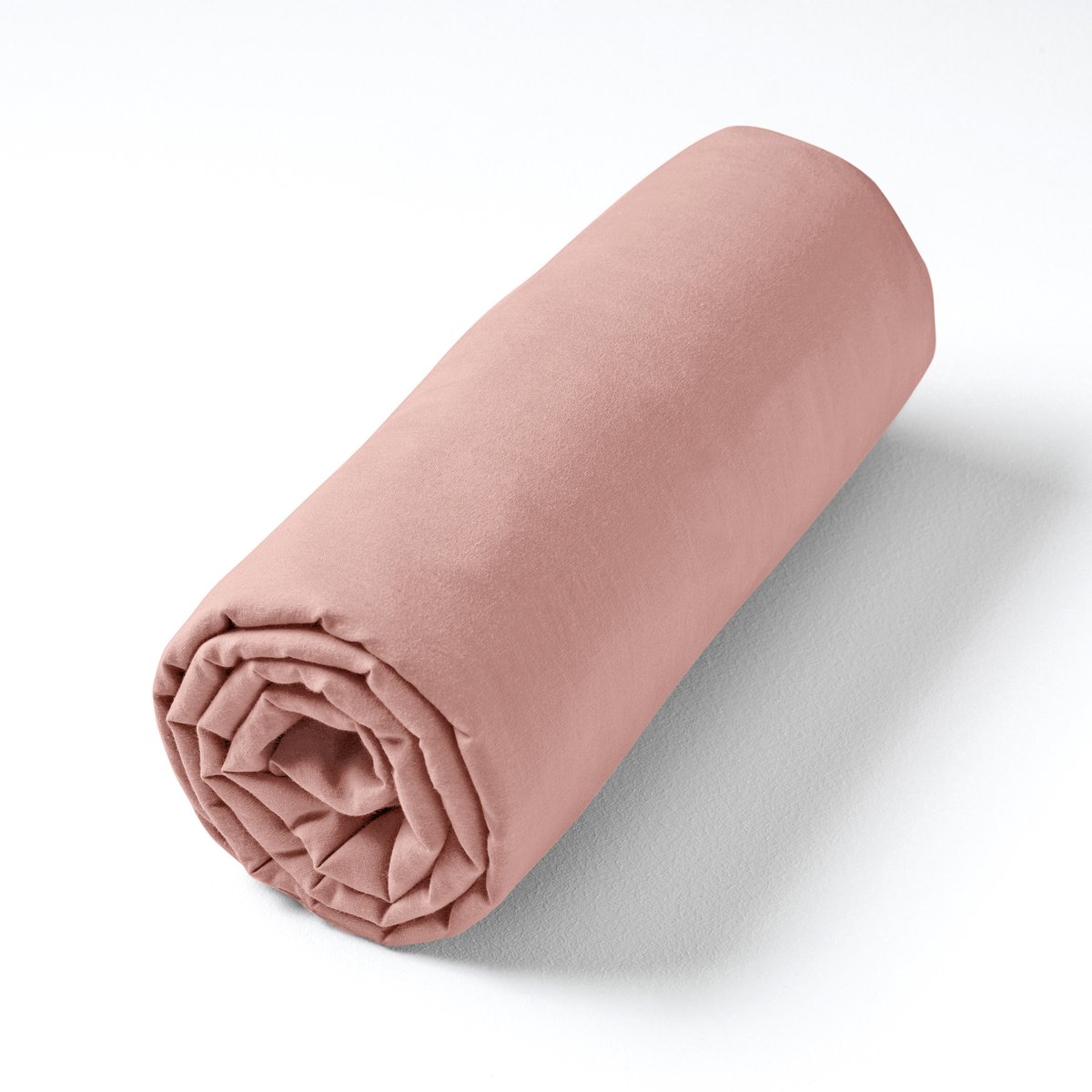 Простыня натяжная из хлопковой вуали для пышных матрасов Gypse 140 x 190 см розовый