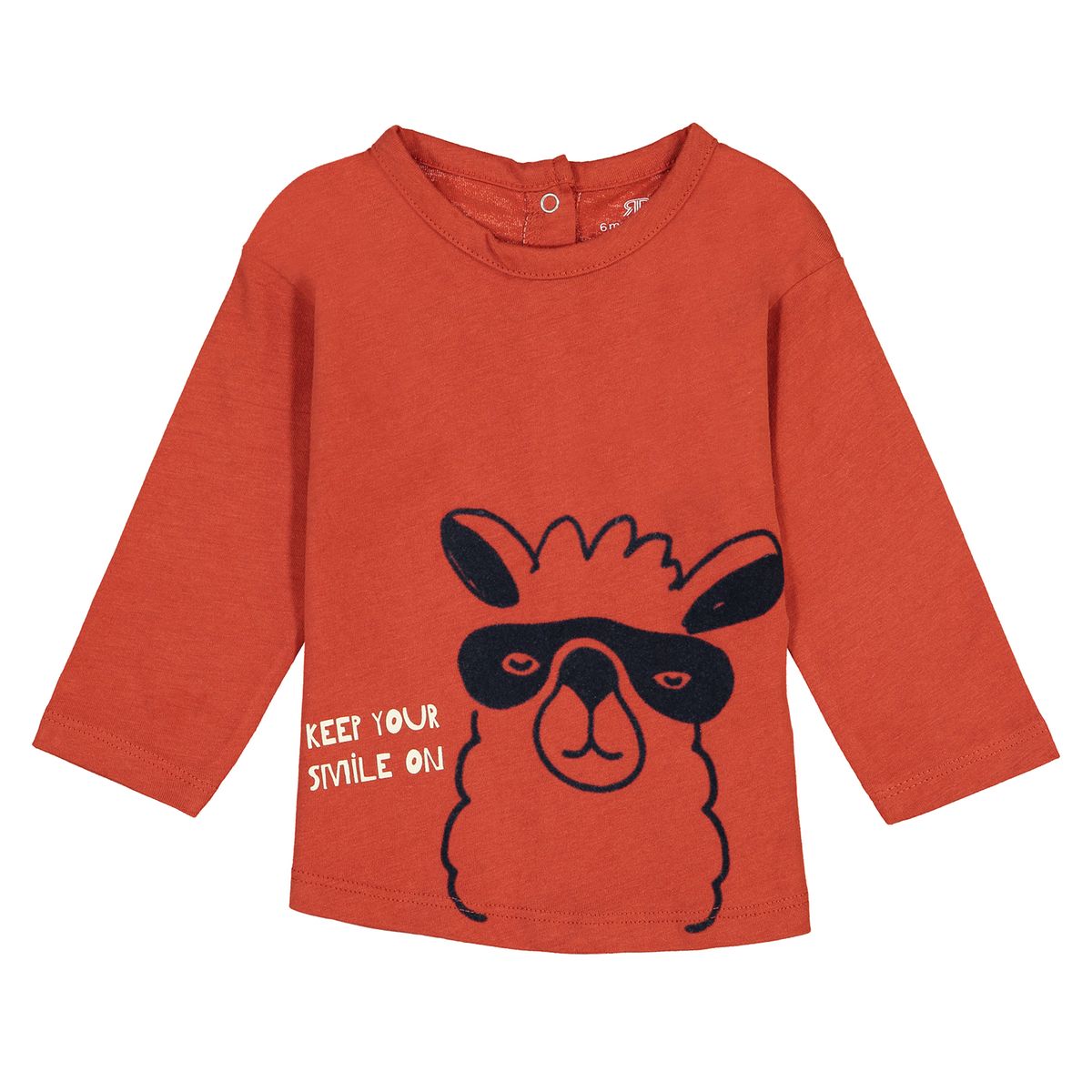 T-shirt manches longues motif Lama 0 mois - 3 mois
