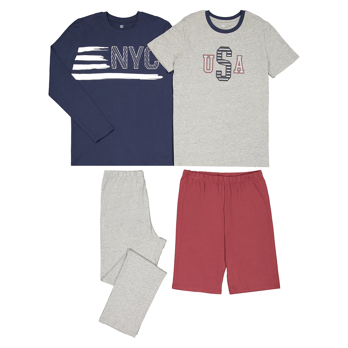 

2 пижамы LA REDOUTE COLLECTIONS, Синий, 10-18 лет 10 лет - 138 см синий