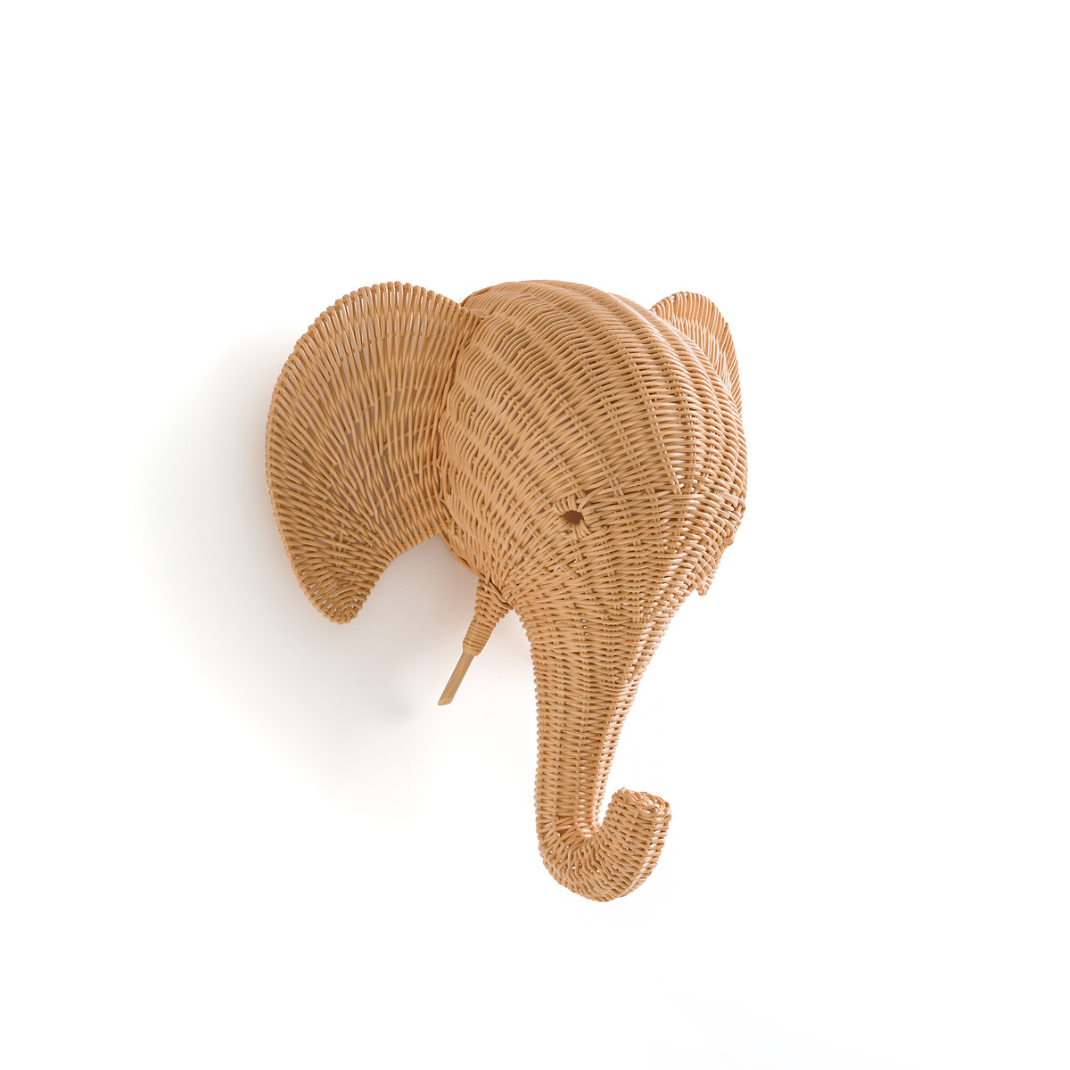 Украшение настенное в виде головы слона из ротанга Jeanne единый размер бежевый украшение настенное в виде веера из бамбука 50x50 moya единый размер бежевый