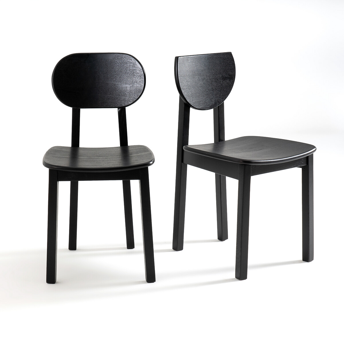 Комплект из 2 стульев из ясеня Tribal единый размер черный комплект из 2 стульев школьных сборных hiba единый размер черный