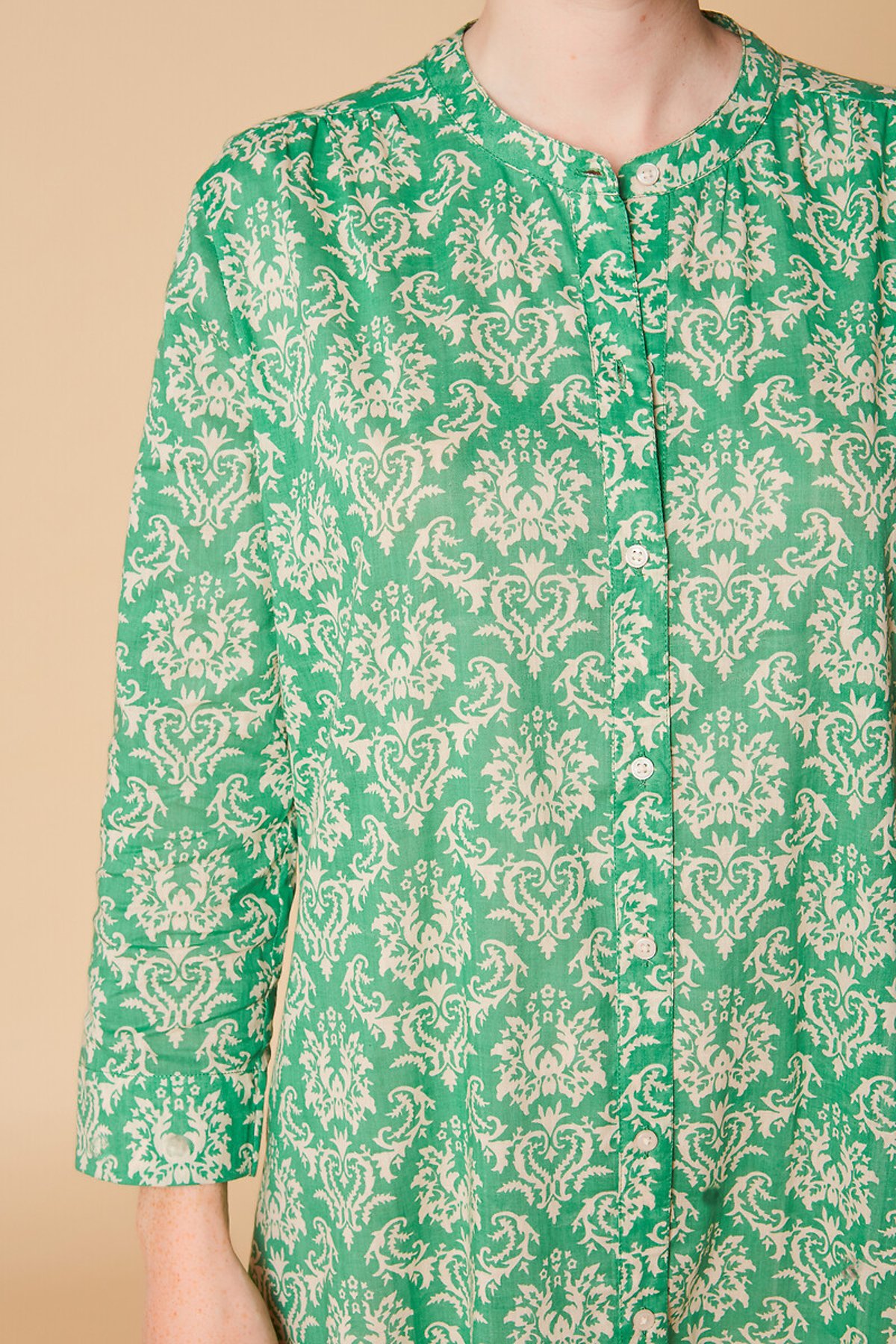 Платье LaRedoute Прямое с принтом длинное TAMARA PONDI S зеленый, размер S - фото 3