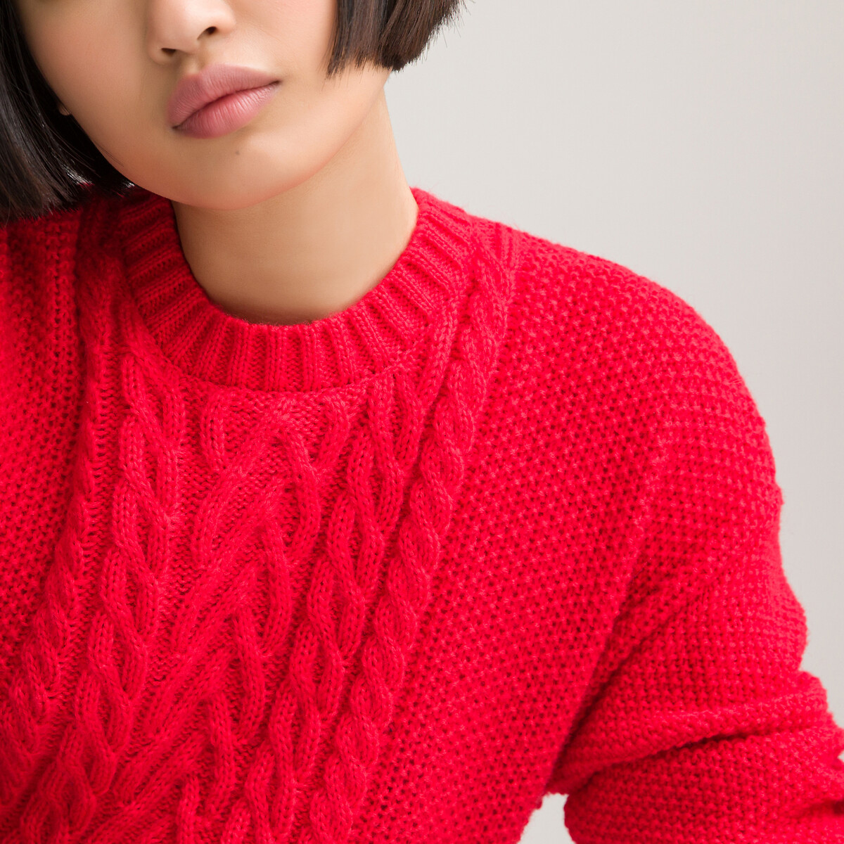 Пуловер с круглым вырезом из плотного трикотажа 10-18 лет 12 лет -150 см красный пуловер с круглым вырезом из плотного трикотажа xs розовый