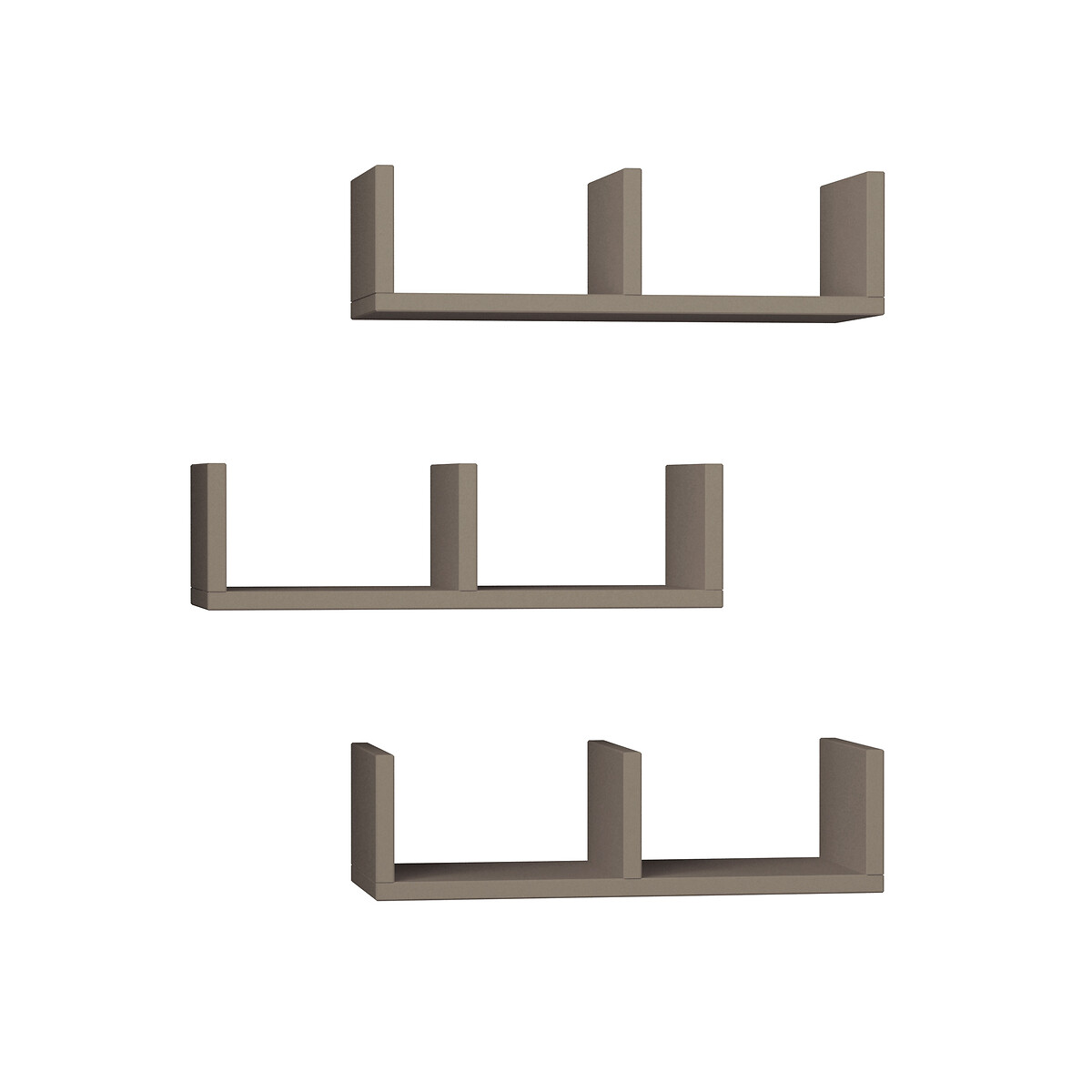 

Прямая LaRedoute, Каштановый, Прямая настенная полка U-MODEL SHELF LIGHT единый размер каштановый