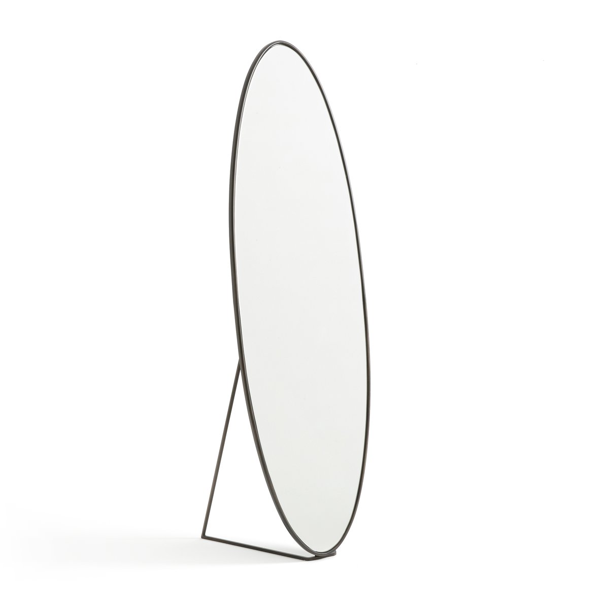 Зеркало La Redoute Психея овальное с металлическим каркасом Всм Koban единый размер серый - фото 2