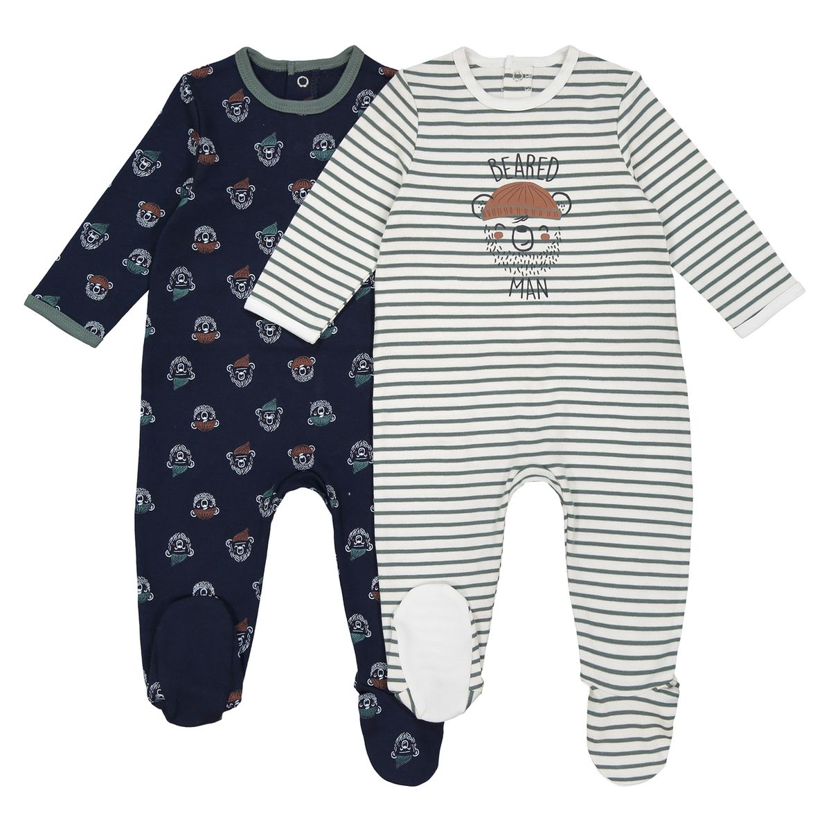 Lot de 2 pyjamas thème ours 0 mois - 3 ans
