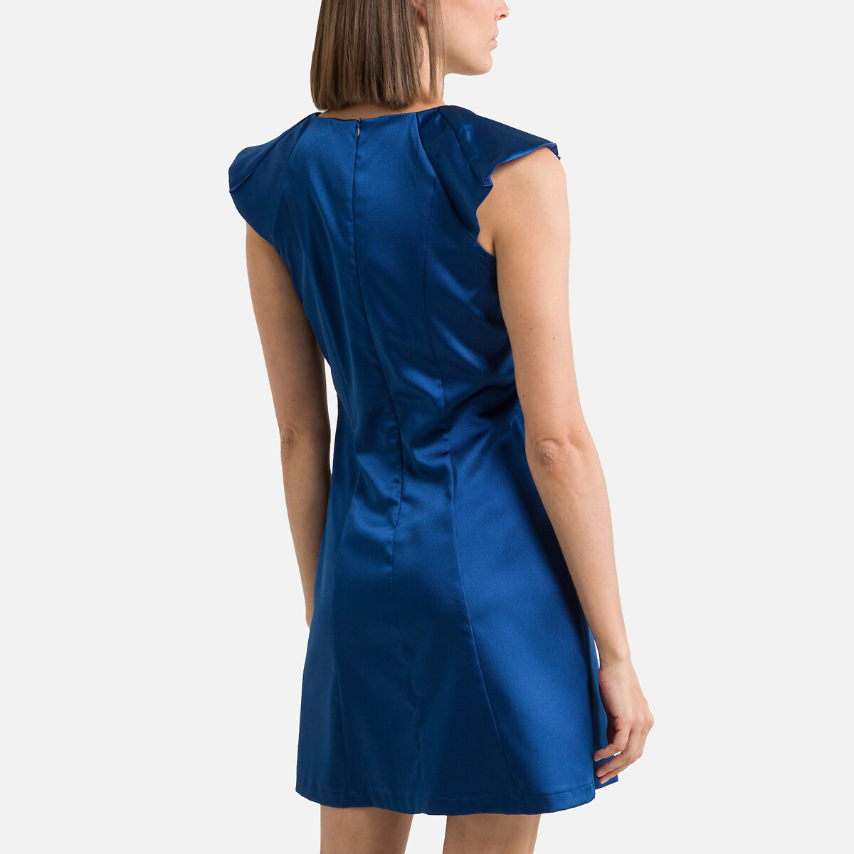 Платье Для торжества бархатистое Evelyne 50 синий LaRedoute, размер 50 - фото 4