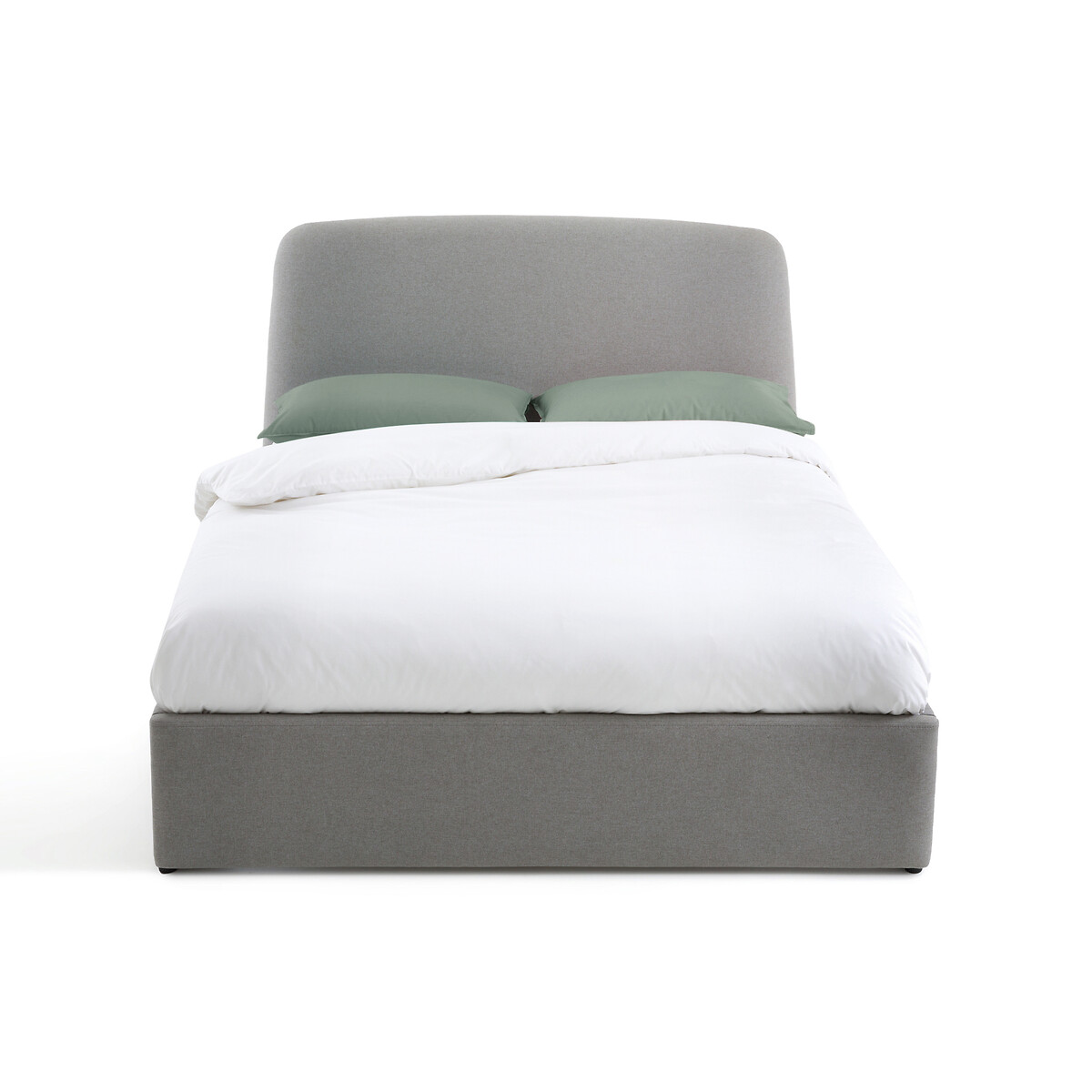Мягкая LA REDOUTE INTERIEURS Кровать с матрасом Olinas 140 x 190 см серый, размер 140 x 190 см - фото 2