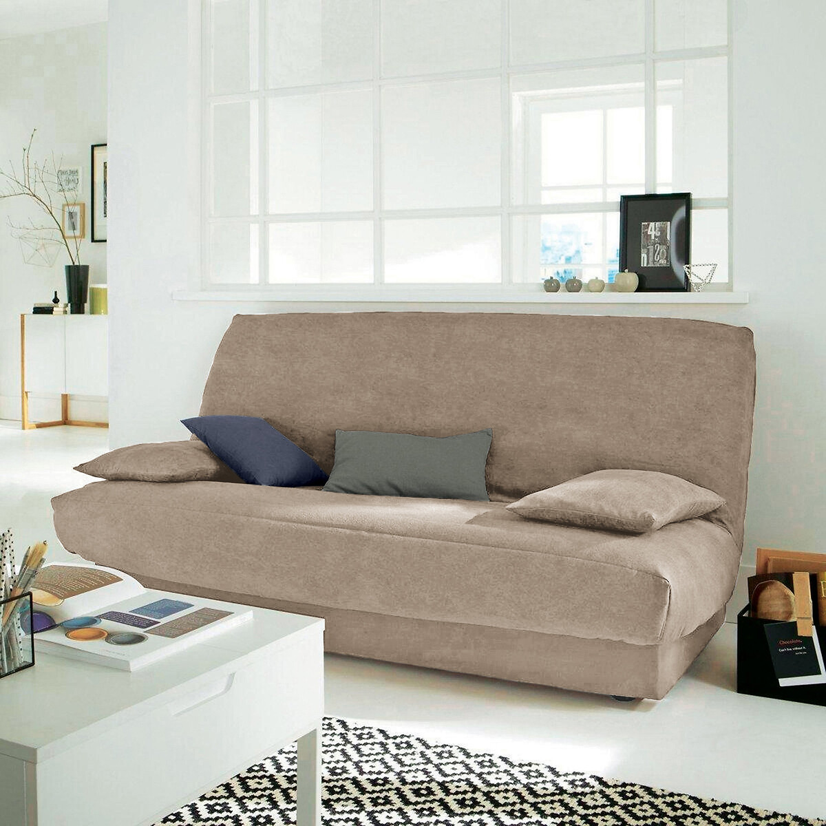Чехол Из искусственной замши на каркас дивана единый размер каштановый