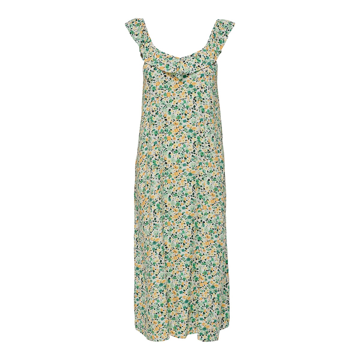 Платье JDY С цветочным принтом без рукавов 40 зеленый, размер 40 - фото 3