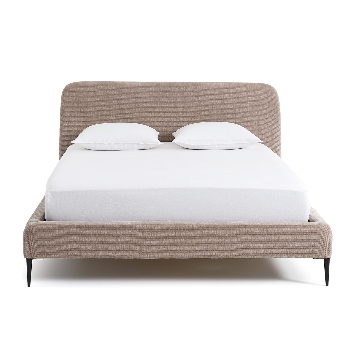 Кровать из велюра с кроватным основанием Oscar дизайн Э  Галлина  160 x 200 см бежевый LaRedoute, размер 160 x 200 см - фото 2
