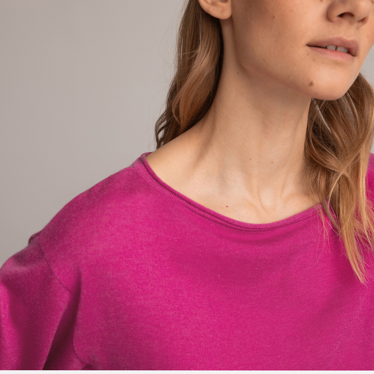 Пуловер С вырезом-лодочкой XS розовый LaRedoute, размер XS - фото 3