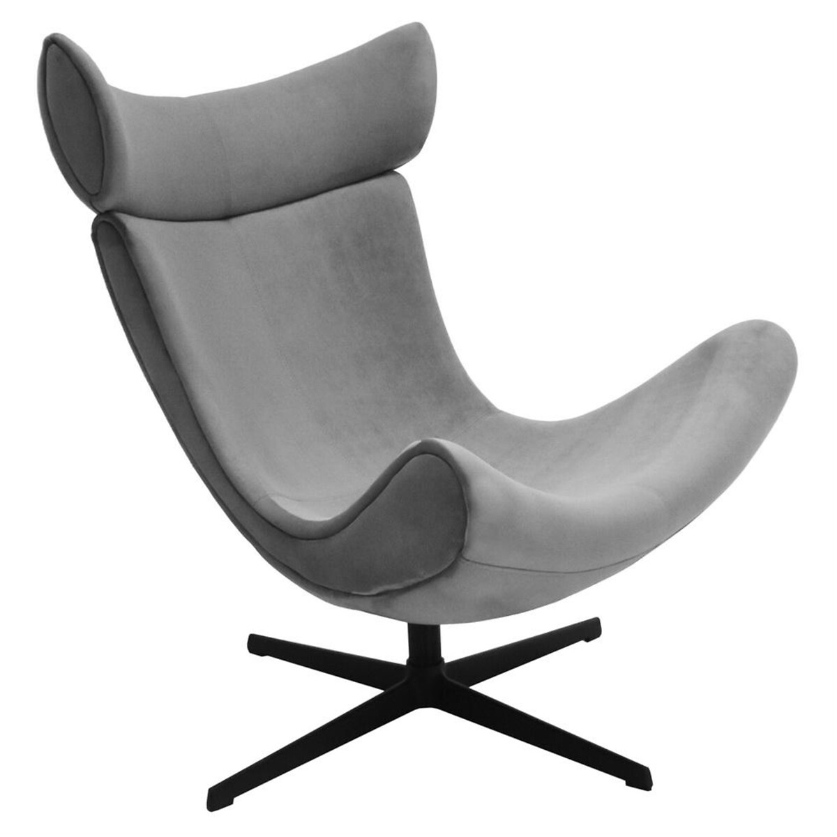 Кресло TORO искусственная замша единый размер серый кресло richard замша серый top concept