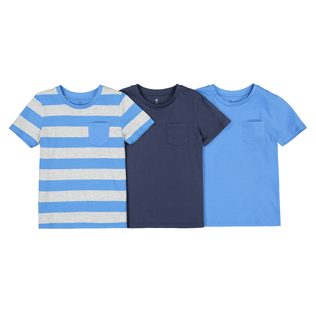 

Комплект из 3 футболок с LA REDOUTE COLLECTIONS, Синий, Круглым вырезом из биохлопка 3-12 лет 4 года - 102 см синий